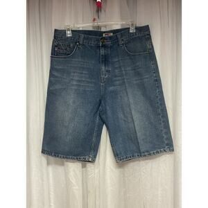 Vintage Phat Farm Baggy Denim Jean Shorts Size 36 Jorts Hip Hop Grunge Y2K